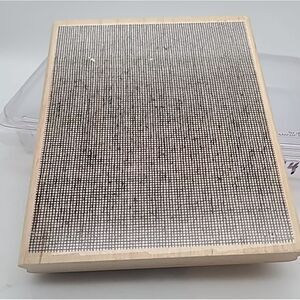 Stampin Up Canvas Wood Mount Large‎ Background Stamp Jeans 5"x6" Junk Journaling